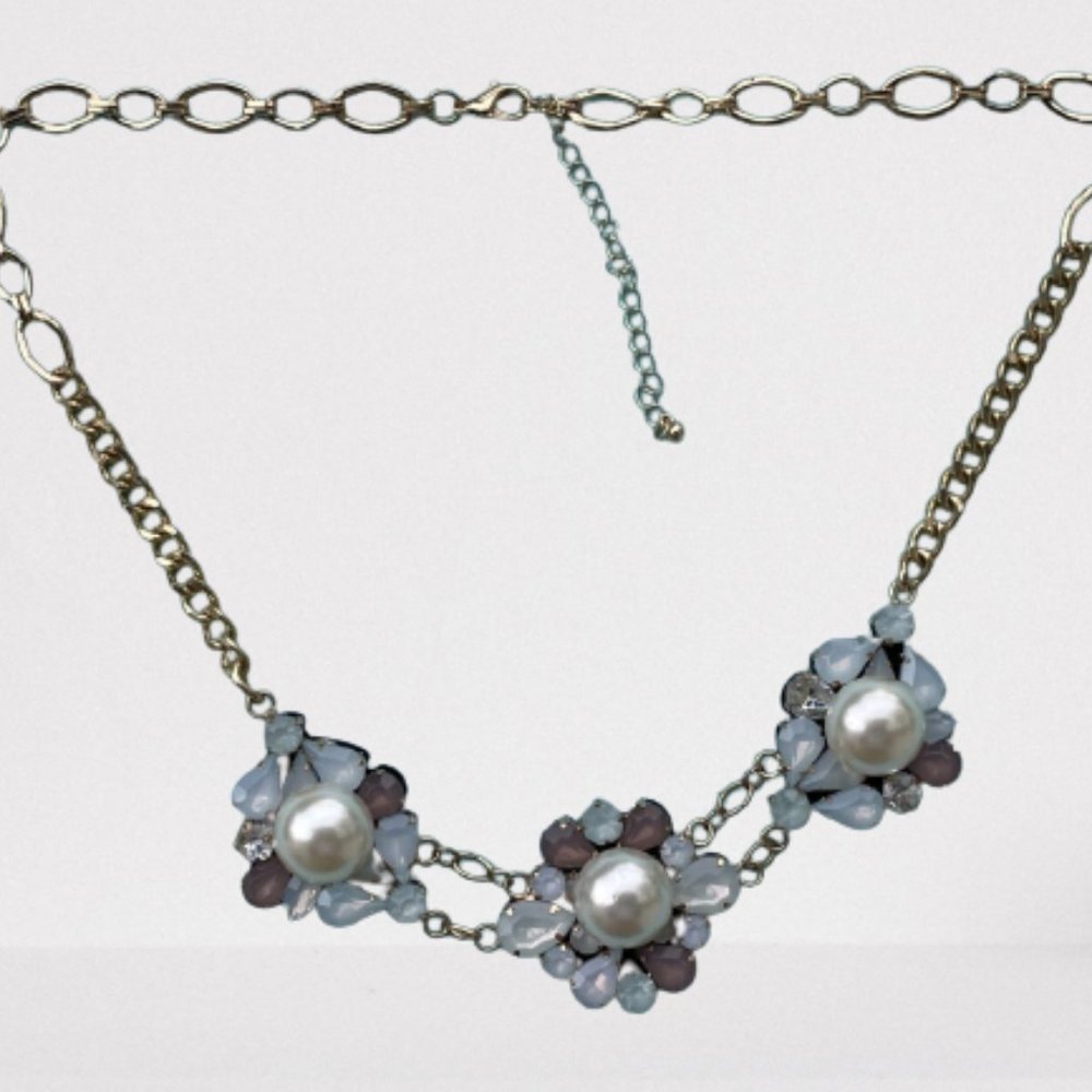 Treasure & Bond Women Necklace Flower Bloom Statement Gold Tone Jewelry $35